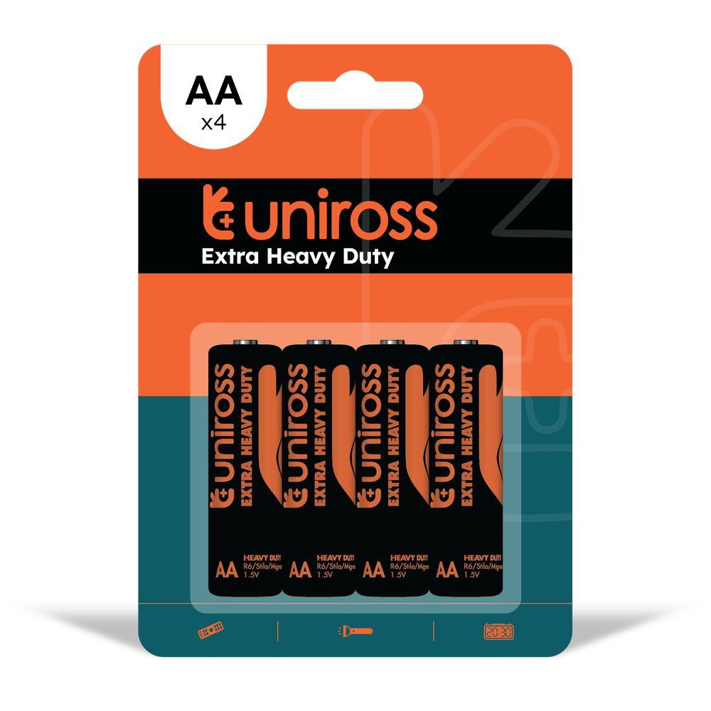 Uniross R6 1.5V szén-cink elem, AA (ceruza), 4 db/bliszter termék fő termékképe