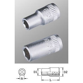 Genius Tools 222513 1/4"-os 6 lapú dugókulcs fej, 13 mm termék fő termékképe