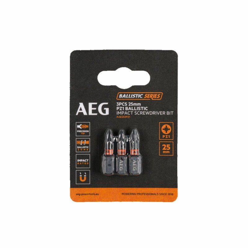 AEG AAK253 25mm PZ1 csavarozó bit 3db/bliszter termék fő termékképe