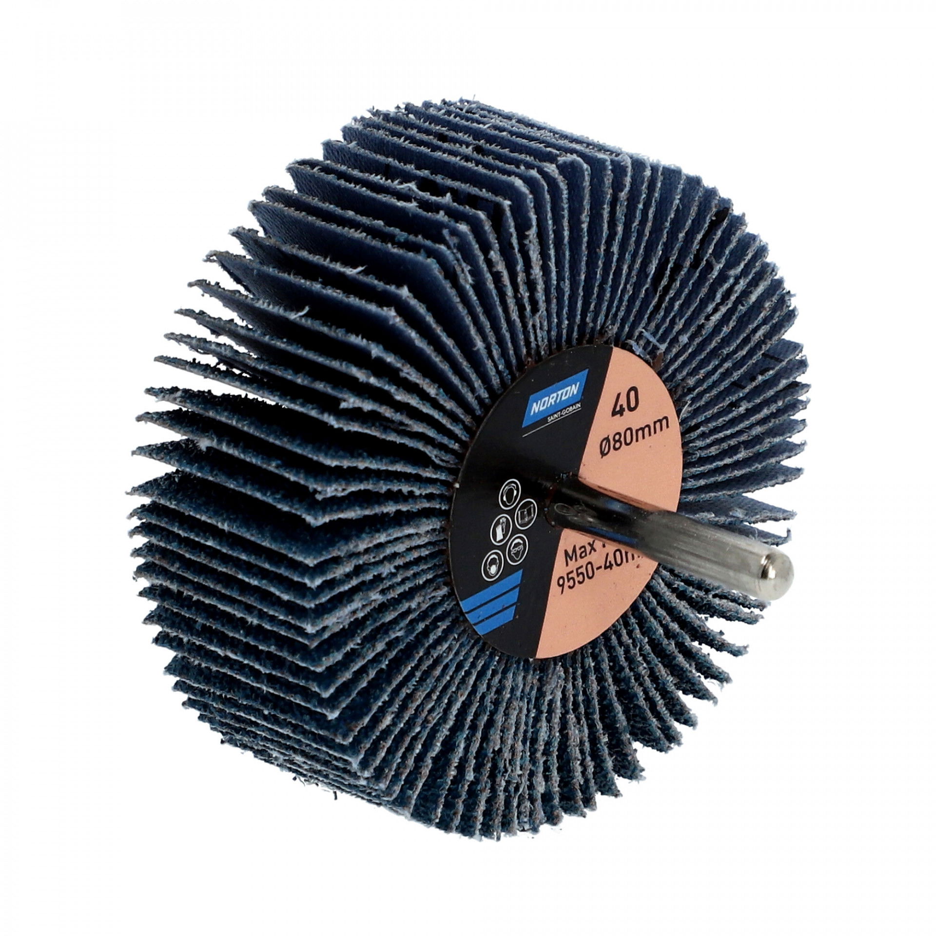 Norton X-Treme R822 csapos lamellás csiszolókorong Ø80x30x6mm P40, 10 db/csomag termék fő termékképe