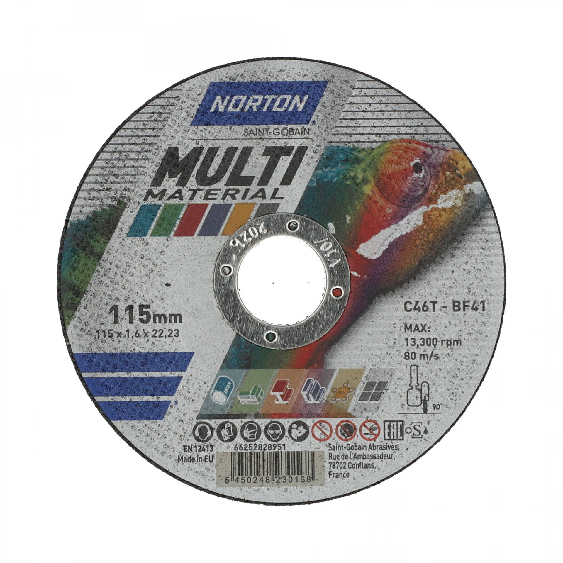 Norton Multimaterial vágókorong 115x1,6x22,23mm C46T, 25 db/csomag termék fő termékképe
