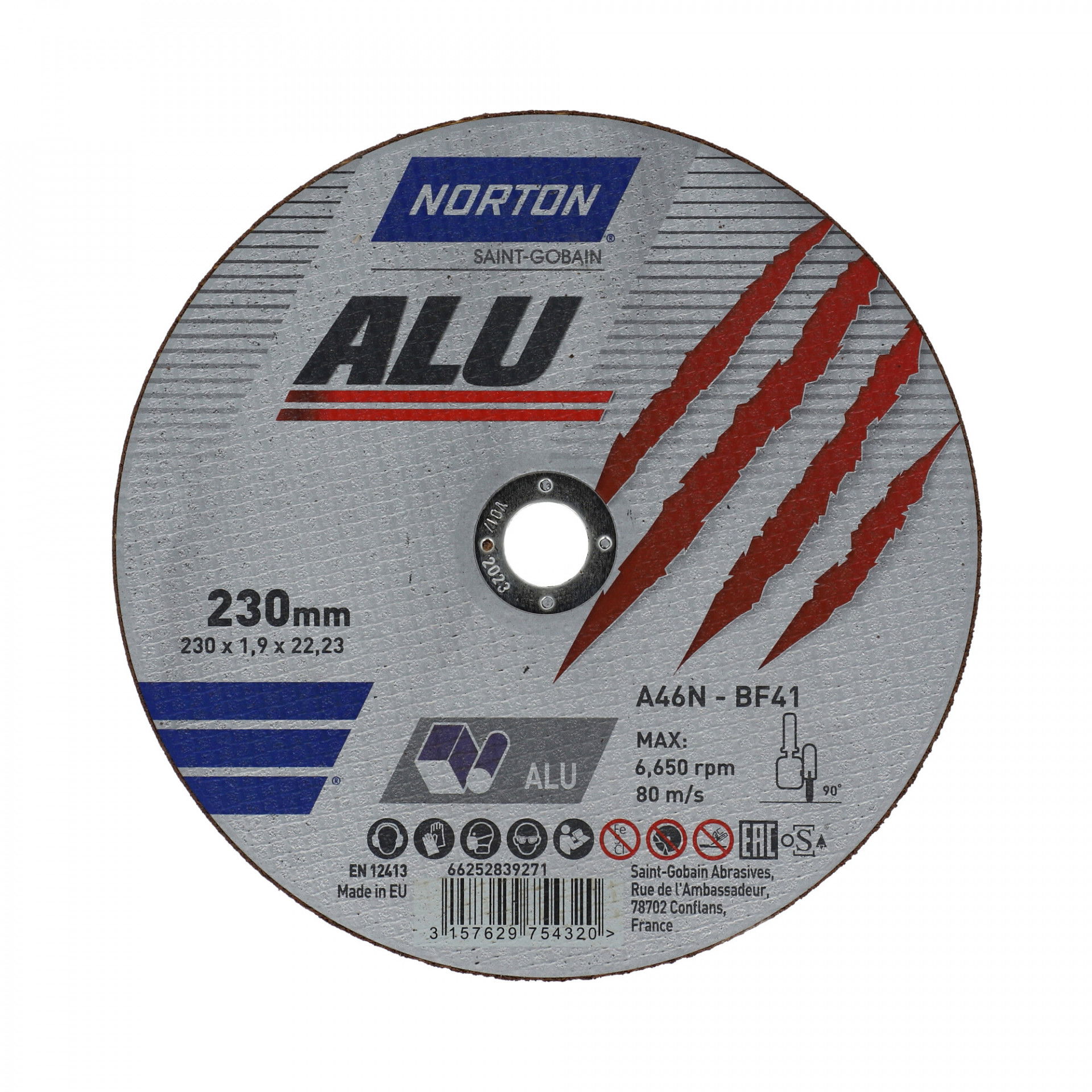 Norton Alumínium vágókorong 230x1,9x22,23mm A46N, 25 db/csomag termék fő termékképe