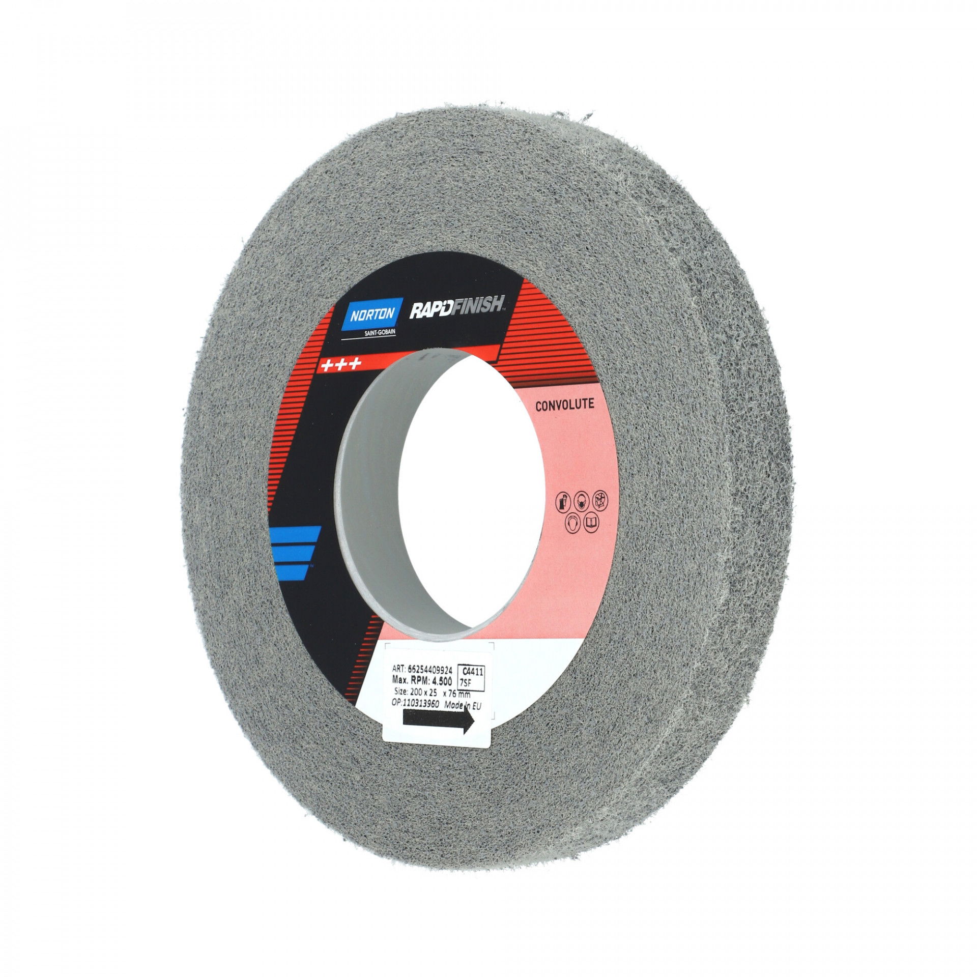 Norton Rapid Finish Light rost csiszolókorong 200x25x76mm Fine 7, 3 db/csomag termék fő termékképe