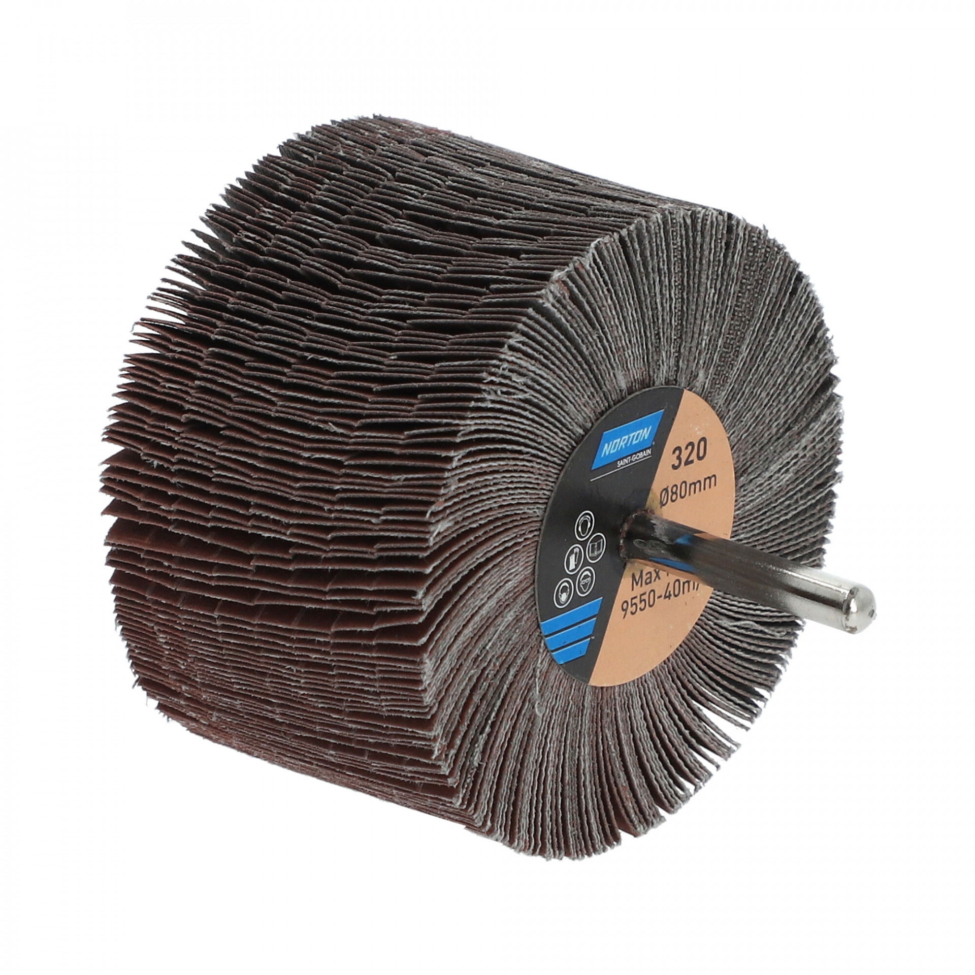 Norton Metal R207Plus barázdált csapos lamellás csiszolókorong Ø80x50x6mm P320, 10 db/csomag termék fő termékképe