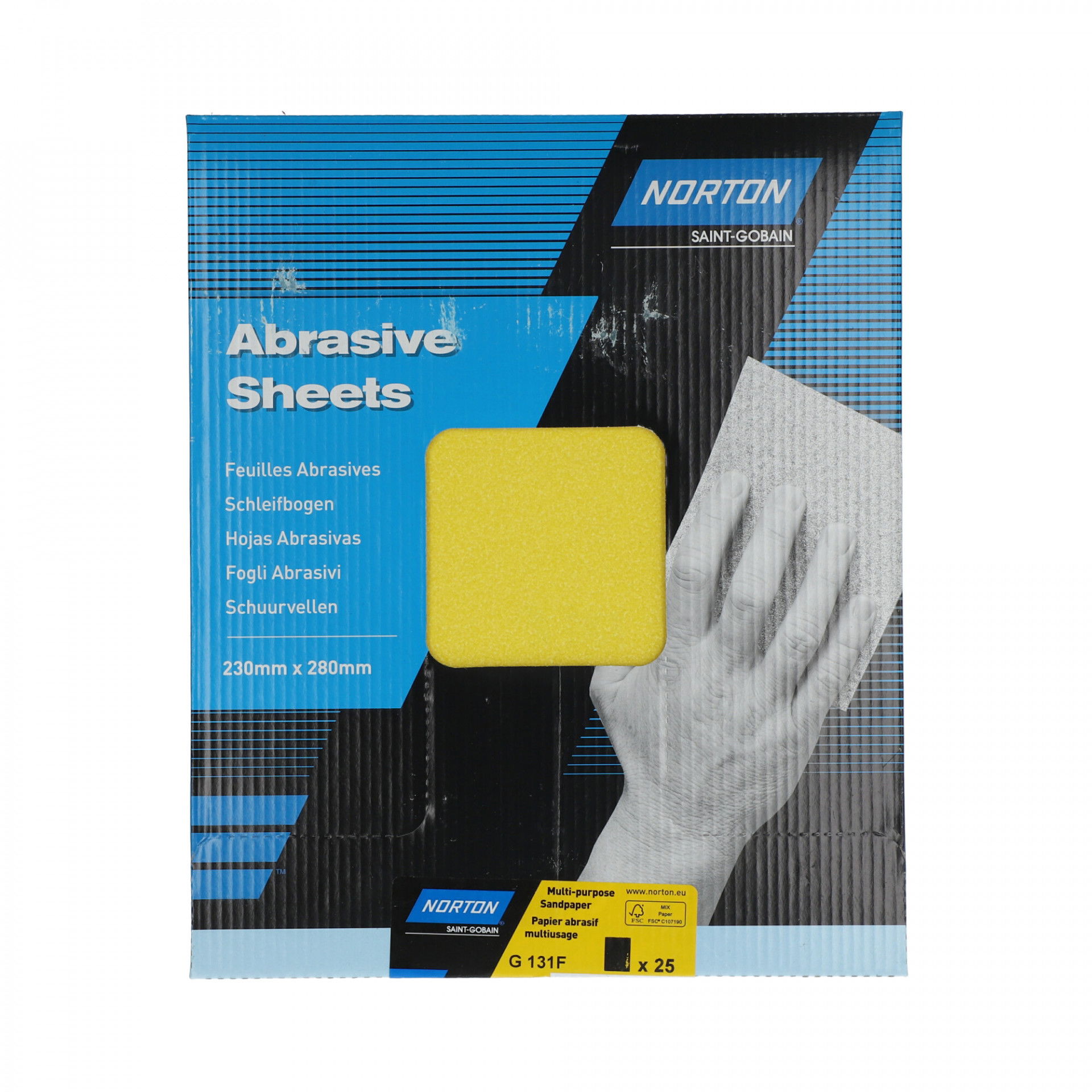 Norton Clipper G131F univerzális csiszolópapír 230x280mm P60, 25 db/csomag termék fő termékképe