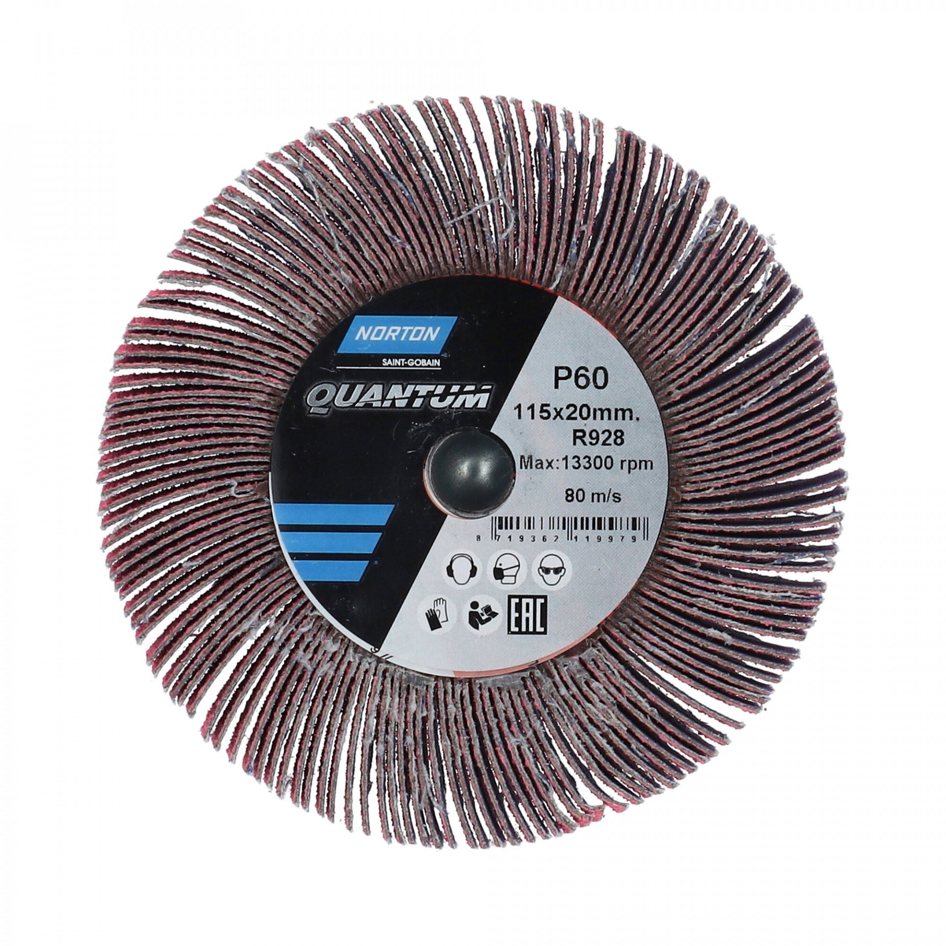 Norton Quantum R928 szaturnusz lamellás csiszolókorong Ø115x20xM14 P40, 5 db/csomag termék fő termékképe
