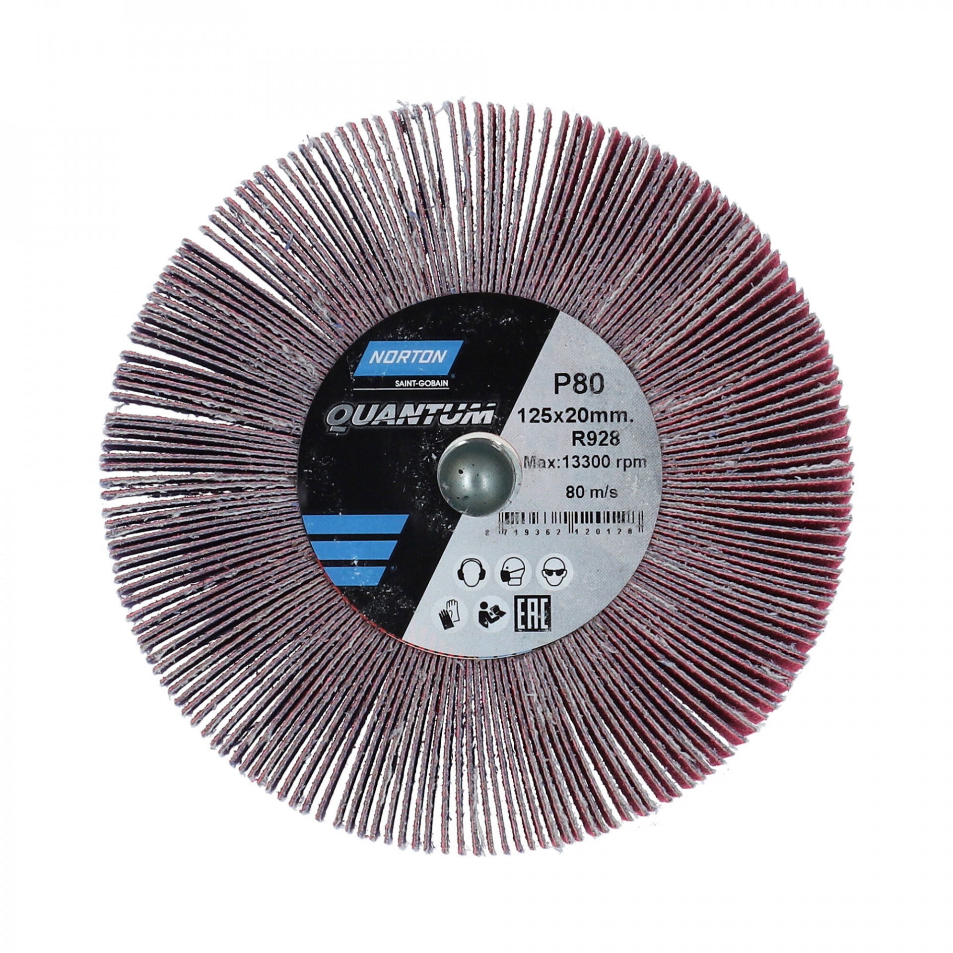 Norton Quantum R928 szaturnusz lamellás csiszolókorong Ø125x20xM14 P80, 5 db/csomag termék fő termékképe