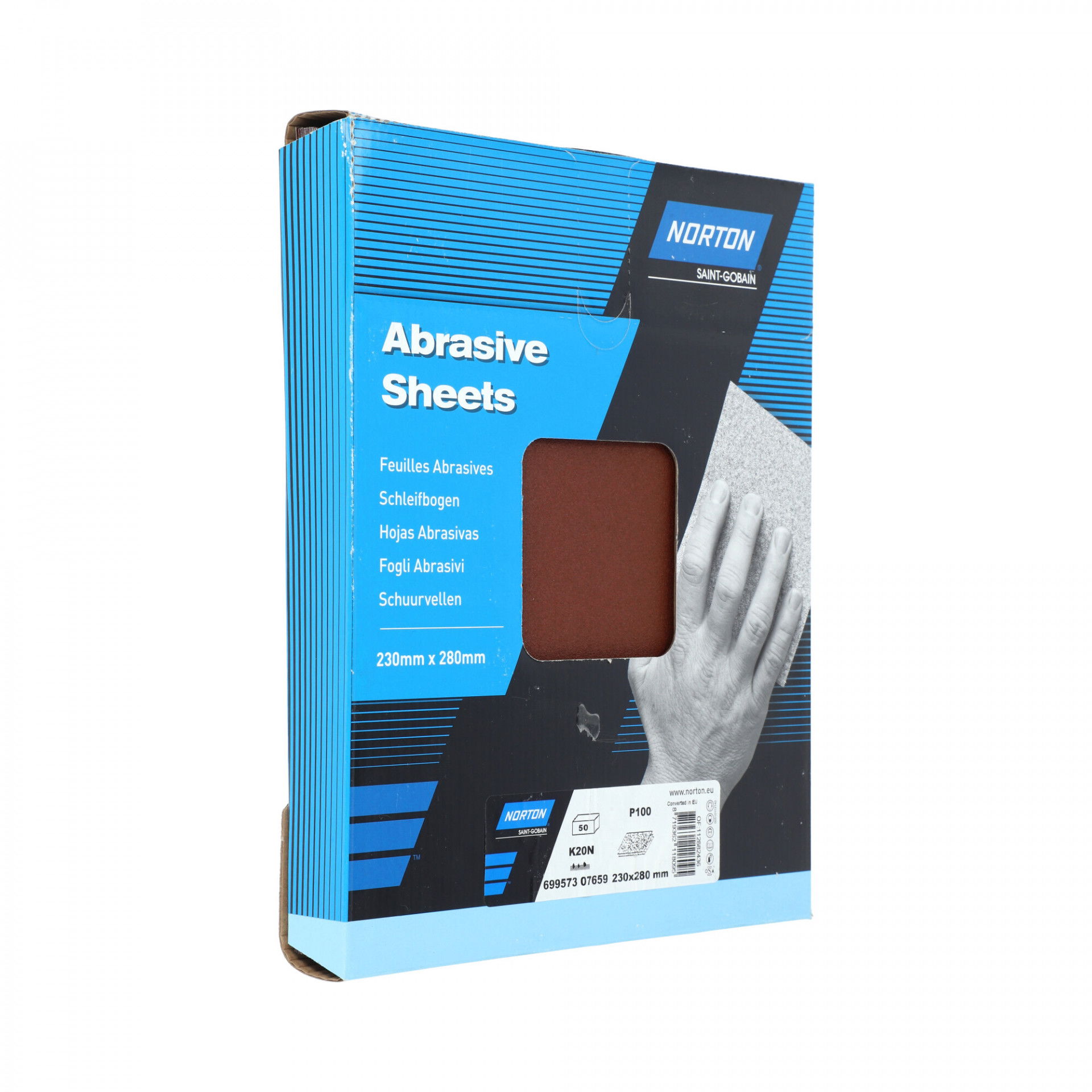 Norton K20N univerzális csiszolóvászon 230x280mm P100, 50 db/csomag termék fő termékképe
