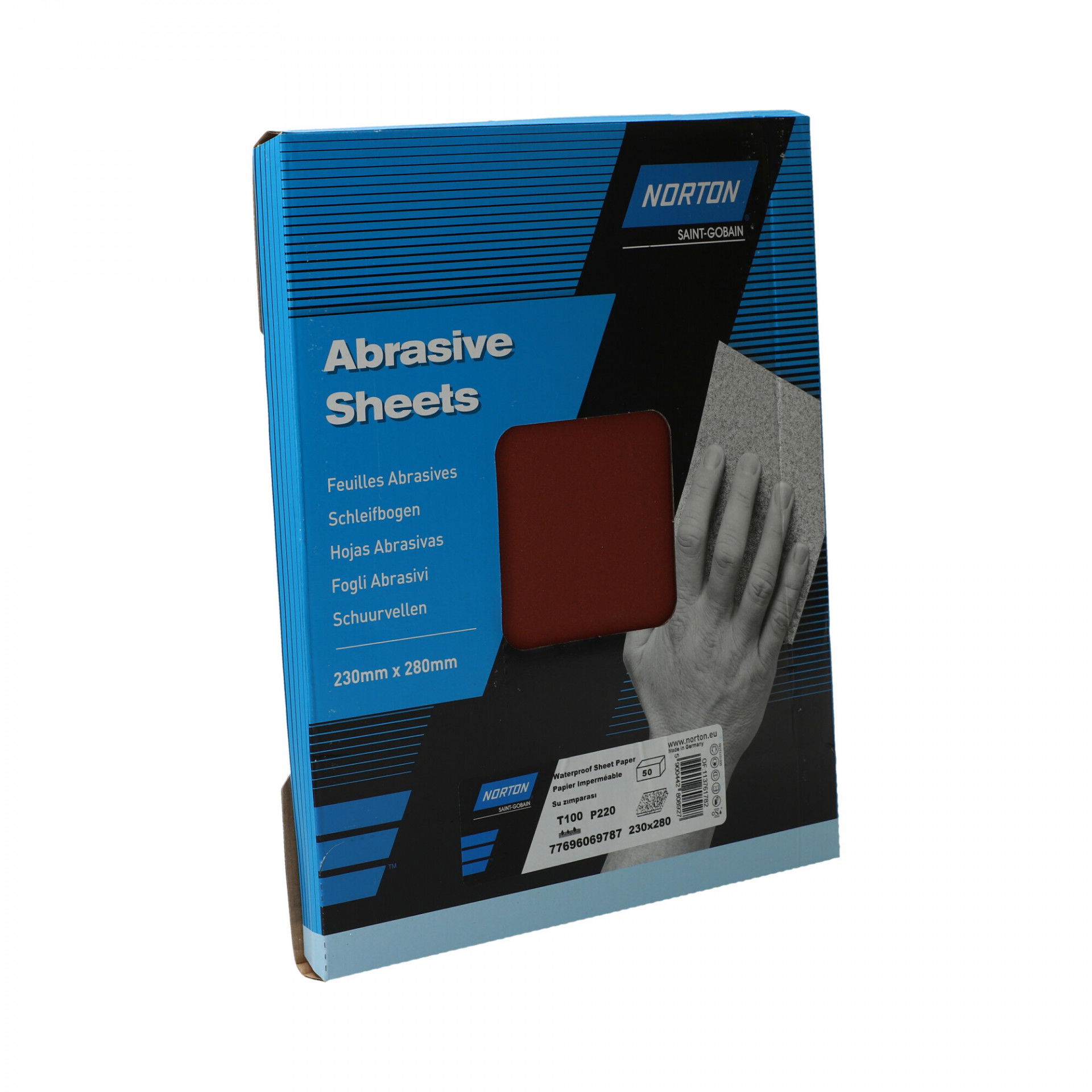 Norton T100 vízálló csiszolópapír 230x280mm P220, 50 db/csomag termék fő termékképe