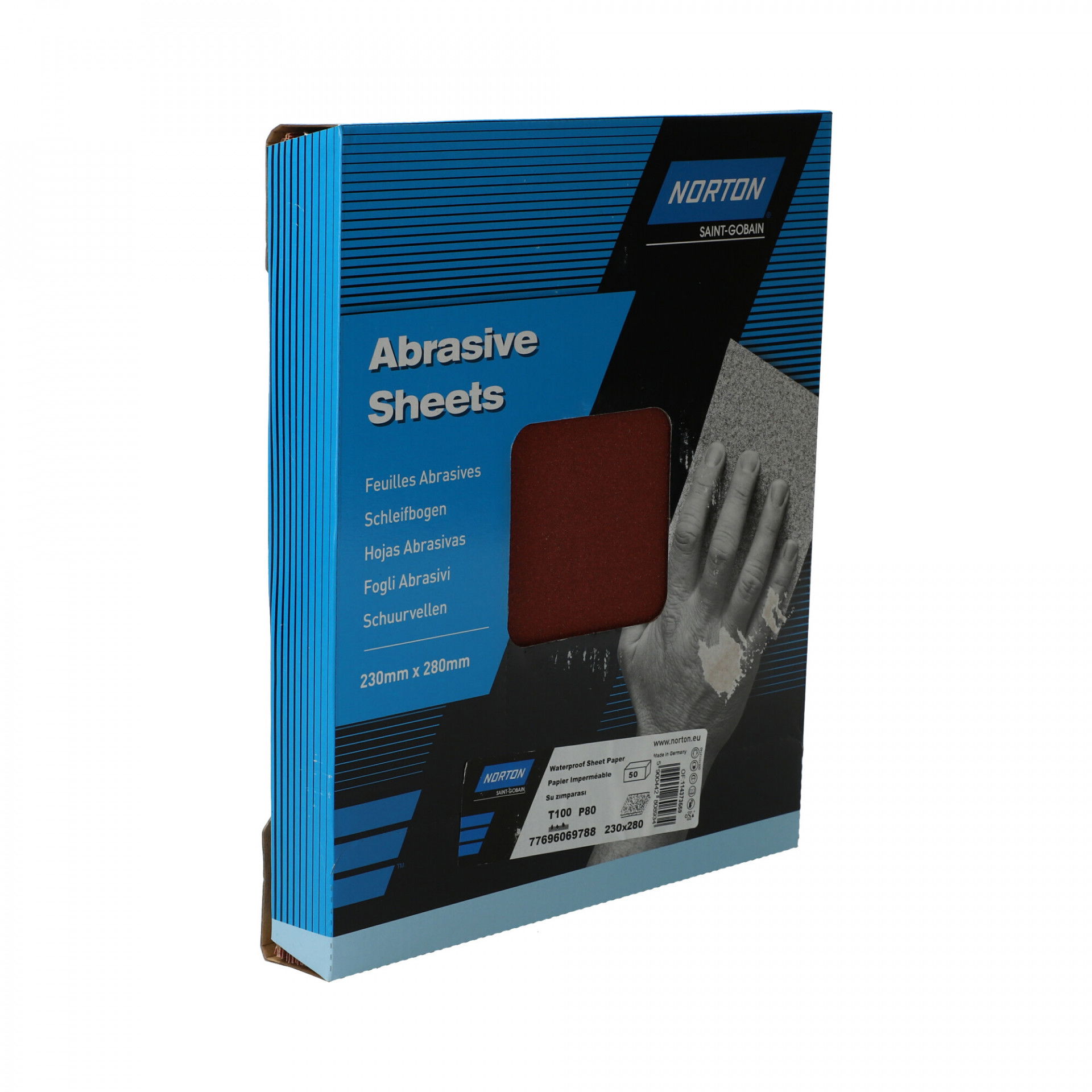 Norton T100 vízálló csiszolópapír 230x280mm P80, 50 db/csomag termék fő termékképe