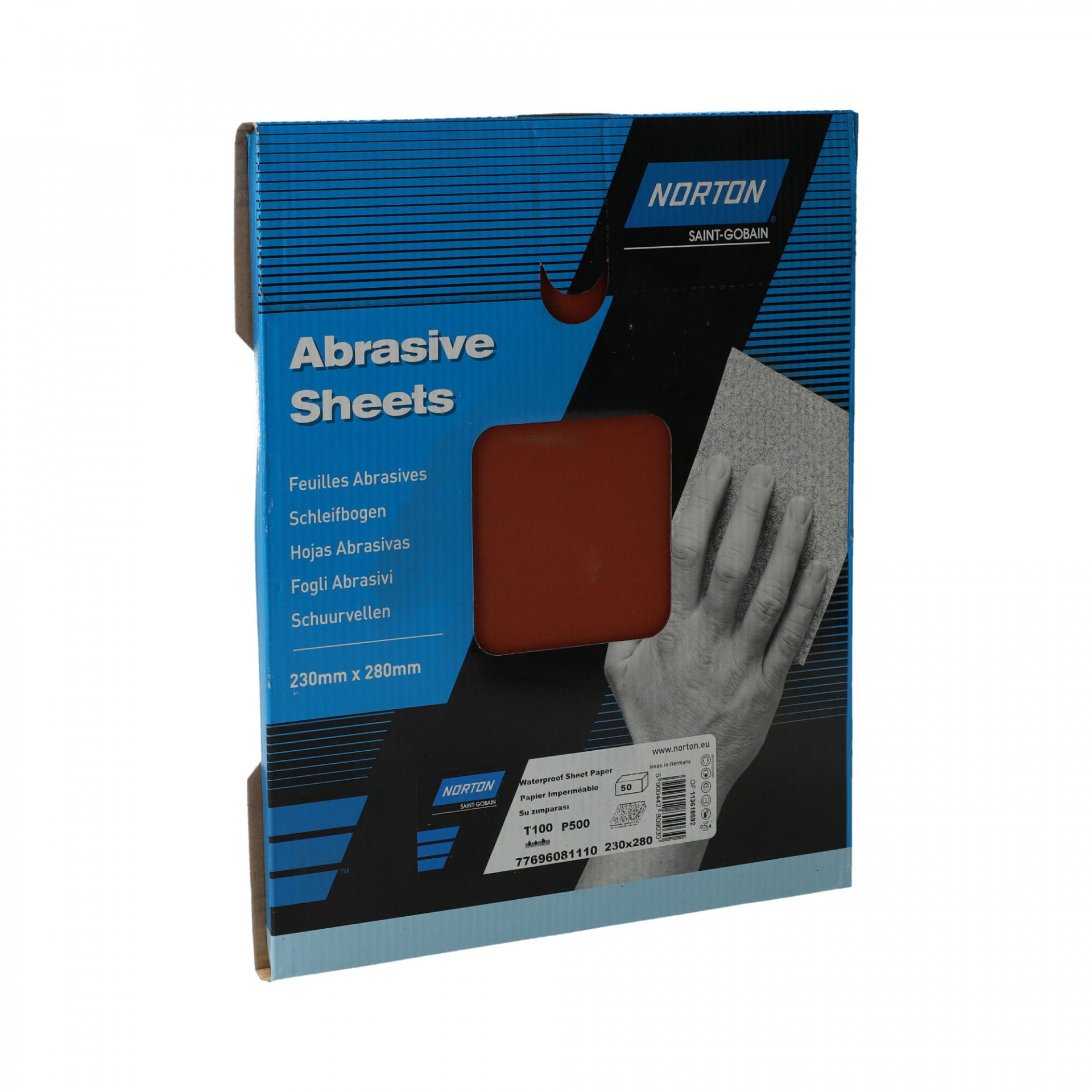 Norton T100 vízálló csiszolópapír 230x280mm P500, 50 db/csomag termék fő termékképe